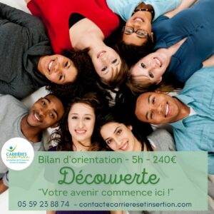 3 formules pour le bilan d'orientation Anglet Dax